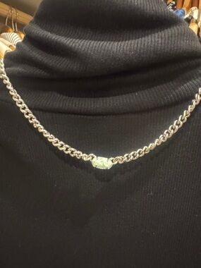 Kendra Scott Silver-Tone Chunky Curb Necklace with Center Plate